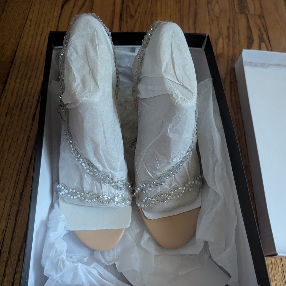 Nine West Neutral Rhinestone Heels